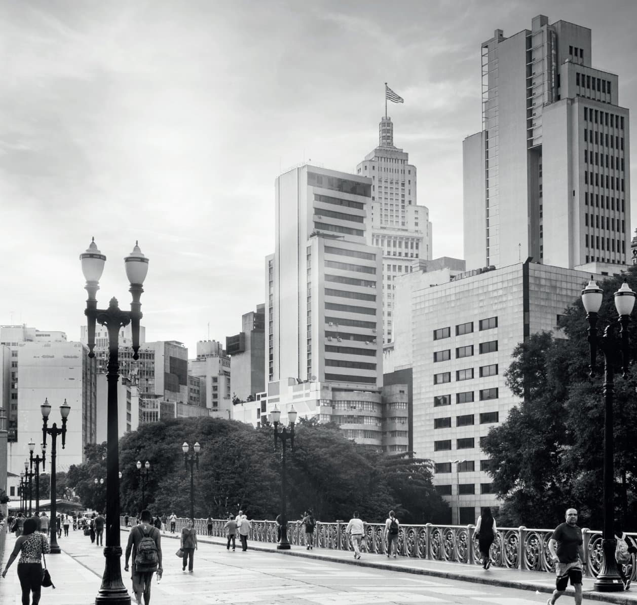 Vista histórica do centro de São Paulo