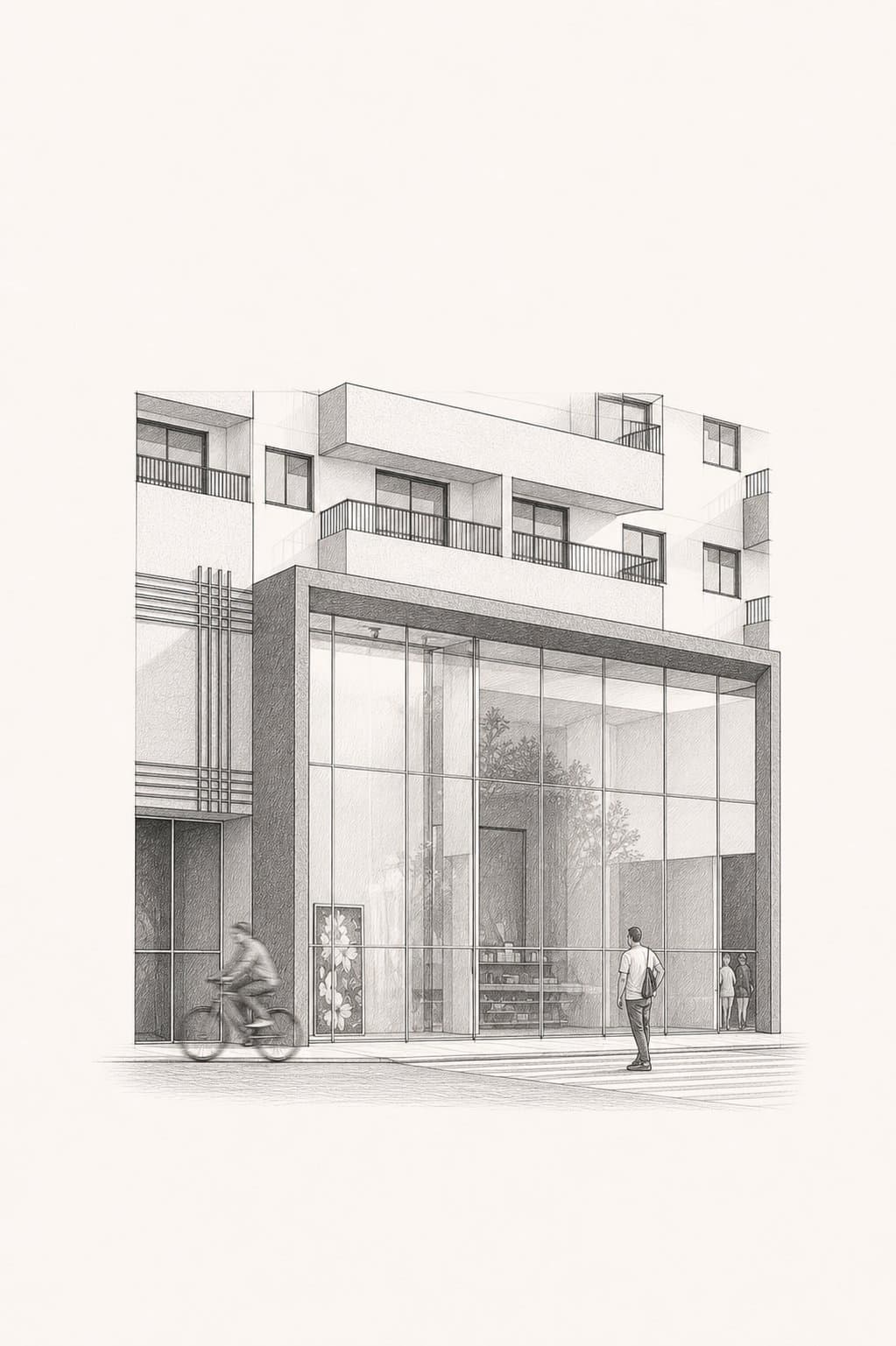 Ilustração da loja na Rua Américo de Campos, 43
