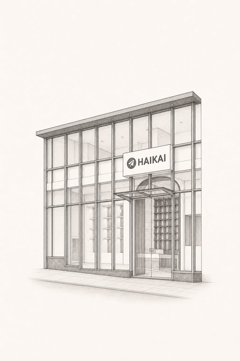 Ilustração da loja na Rua Américo de Campos, 45